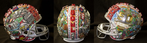 Charles Fazzino Art Charles Fazzino Art Super Bowl 50 Helmet (Full Size)